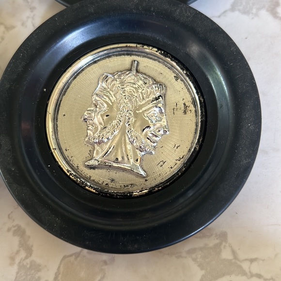 Vintage coasters set of 4 - Roman God plastic - Picture 4 of 16